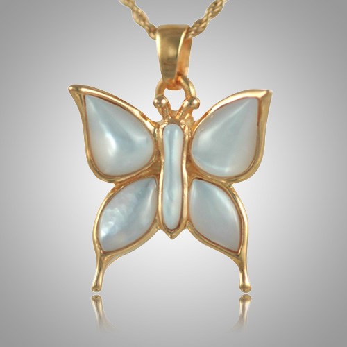 Butterfly Pearl Cremation Jewelry IV